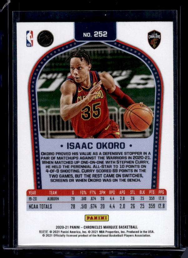 2020-21 Panini Chronicles #252 Isaac Okoro