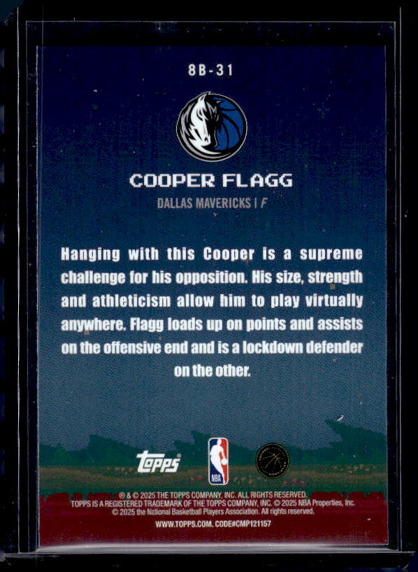 2025-26 Topps #8B-31 Cooper Flagg 8-Bit Ballers