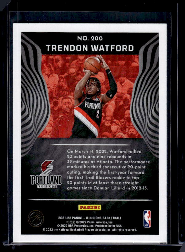 2021-22 Panini Illusions #200 Trendon Watford