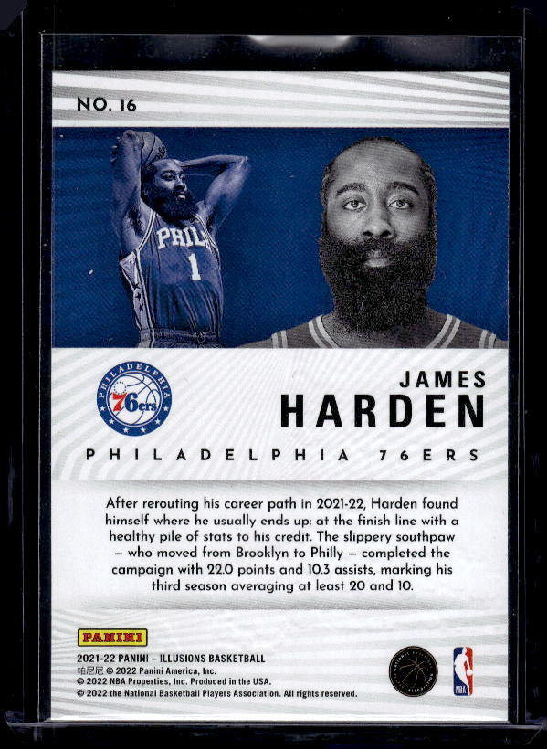 2021-22 Panini Illusions #16 James Harden Intriguing Players Orange