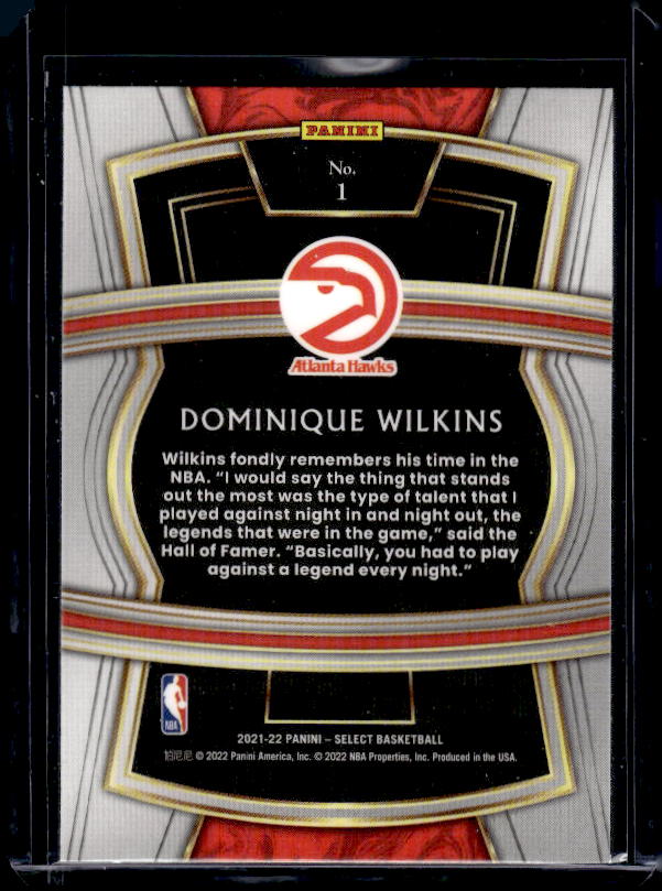 2021-22 Panini Select #1 Dominique Wilkins Select Company