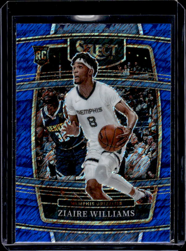 2021-22 Panini Select #86 Ziaire Williams Blue Shimmer Prizms