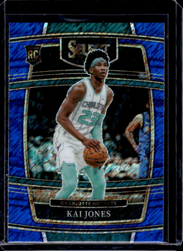 2021-22 Panini Select #98 Kai Jones Blue Shimmer Prizms