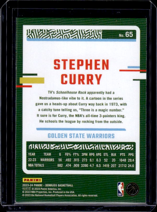 2023-24 Donruss #65 Stephen Curry