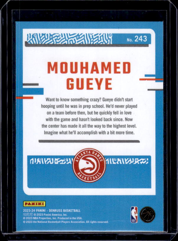 2023-24 Donruss #243 Mouhamed Gueye Green Laser Holo