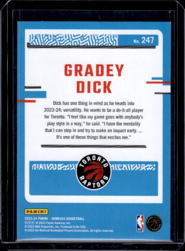 2023-24 Donruss #247 Gradey Dick