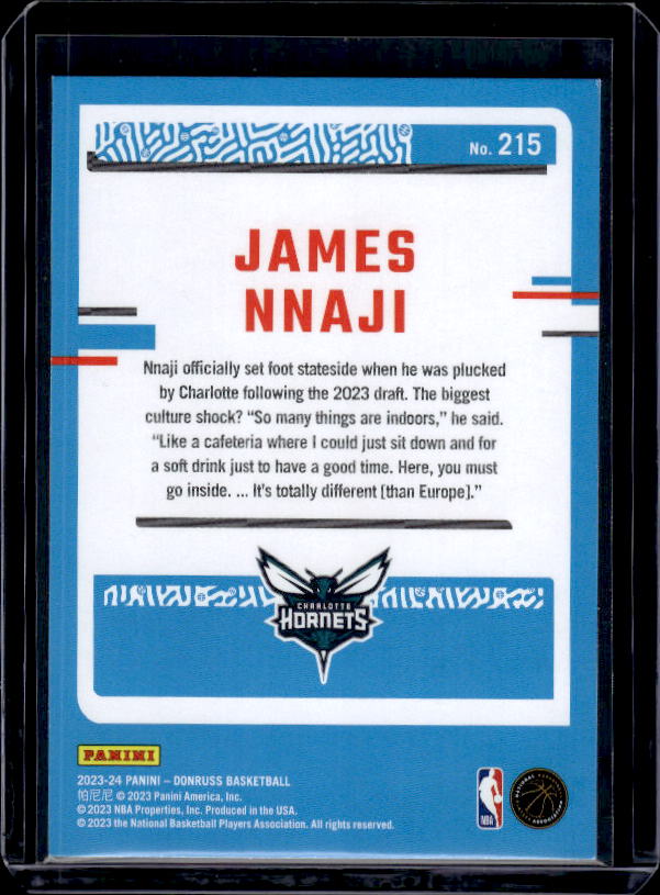 2023-24 Donruss #215 James Nnaji