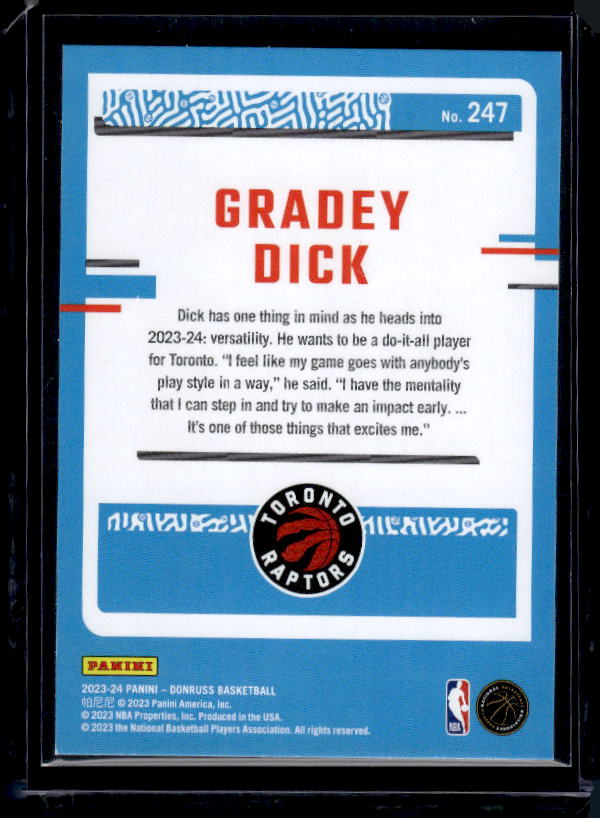 2023-24 Donruss #247 Gradey Dick