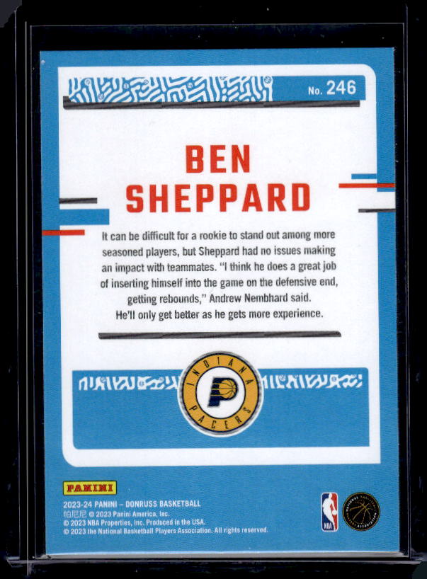 2023-24 Donruss #246 Ben Sheppard