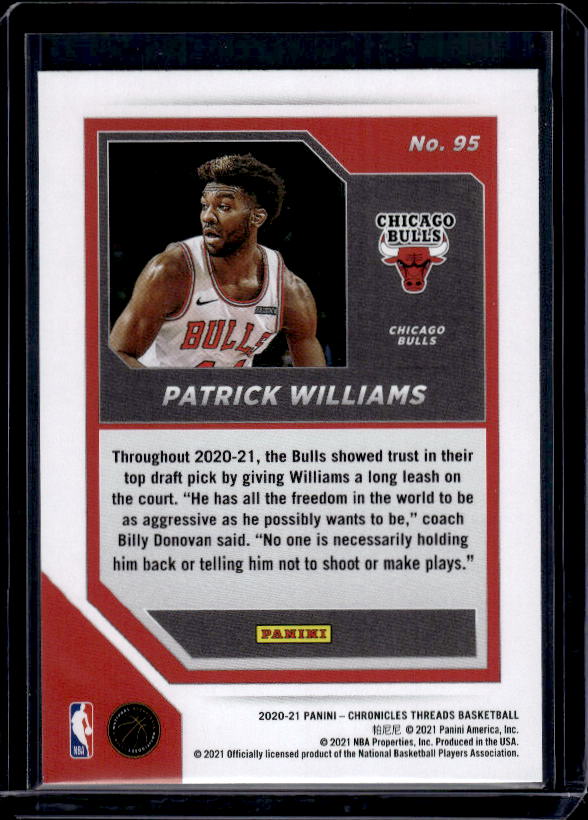 2020-21 Panini Chronicles #95 Patrick Williams