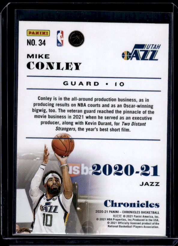 2020-21 Panini Chronicles #34 Mike Conley