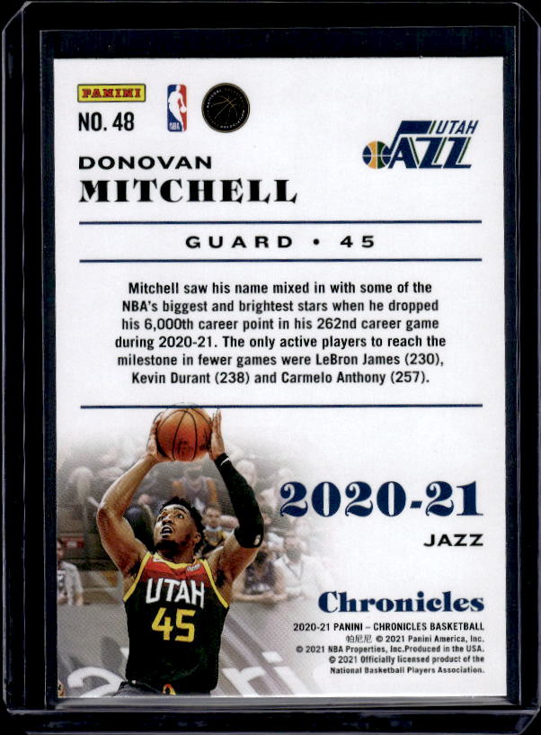 2020-21 Panini Chronicles #48 Donovan Mitchell