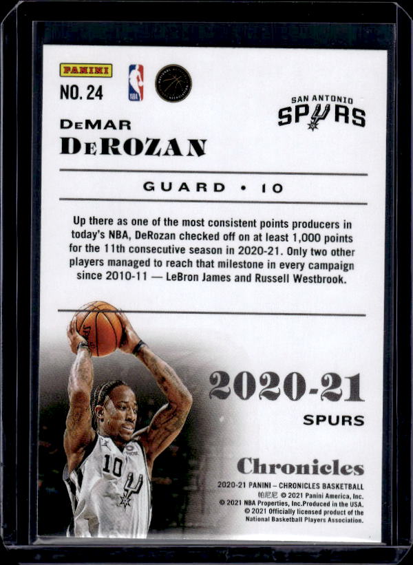 2020-21 Panini Chronicles #24 DeMar DeRozan
