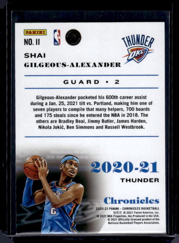 2020-21 Panini Chronicles #11 Shai Gilgeous-Alexander Bronze