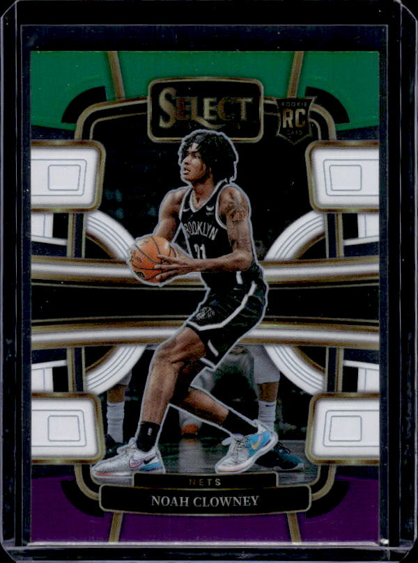 2023-24 Panini Select #73 Noah Clowney Green White Purple Prizms