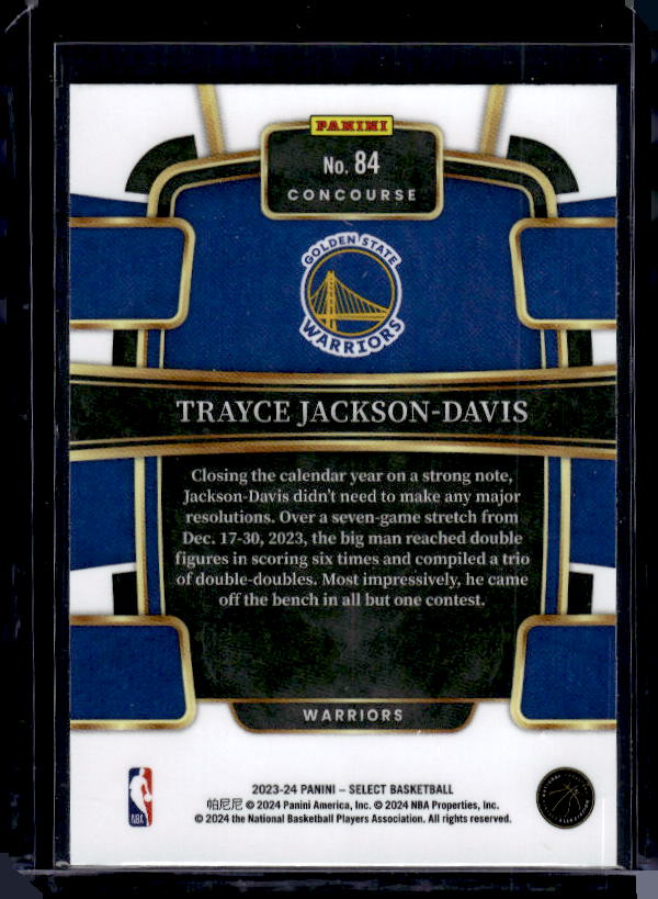2023-24 Panini Select #84 Trayce Jackson-Davis
