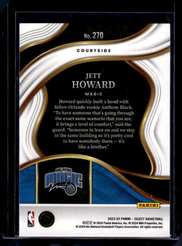 2023-24 Panini Select #270 Jett Howard