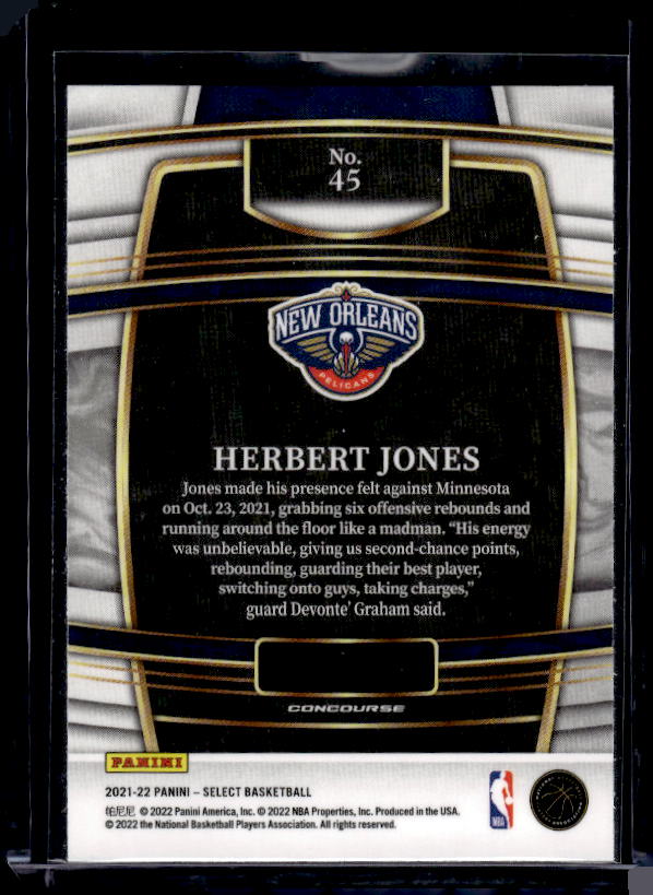 2021-22 Panini Select #45 Herbert Jones