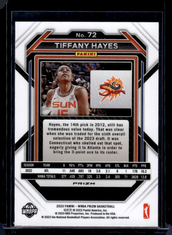 2023 Panini Prizm WNBA #72 Tiffany Hayes Green