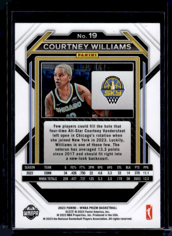 2023 Panini Prizm WNBA #19 Courtney Williams