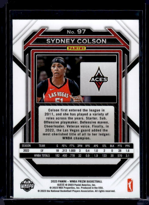 2023 Panini Prizm WNBA #97 Sydney Colson
