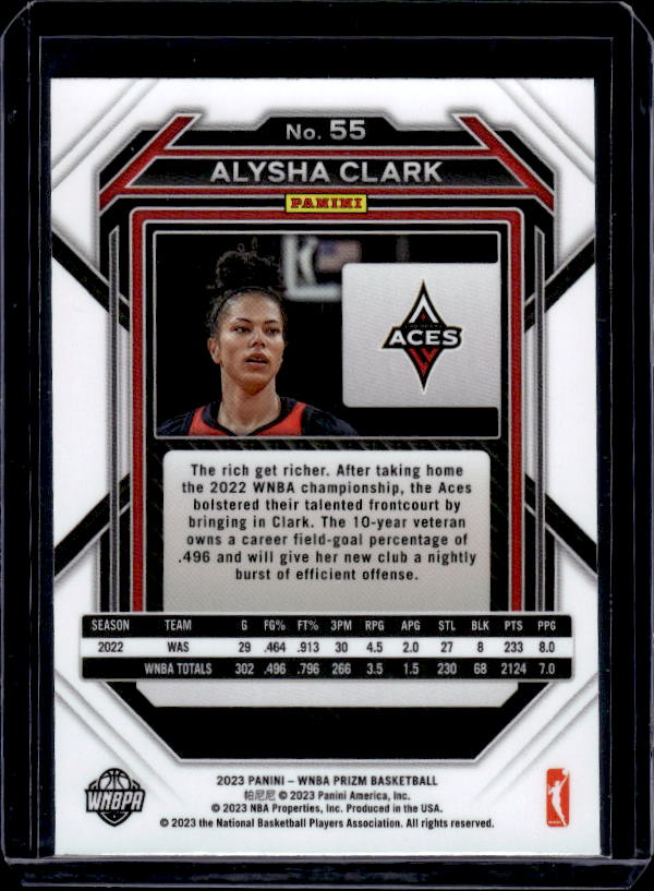 2023 Panini Prizm WNBA #55 Alysha Clark