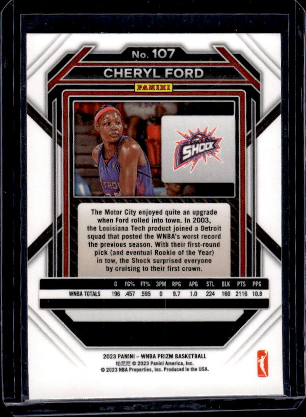 2023 Panini Prizm WNBA #107 Cheryl Ford