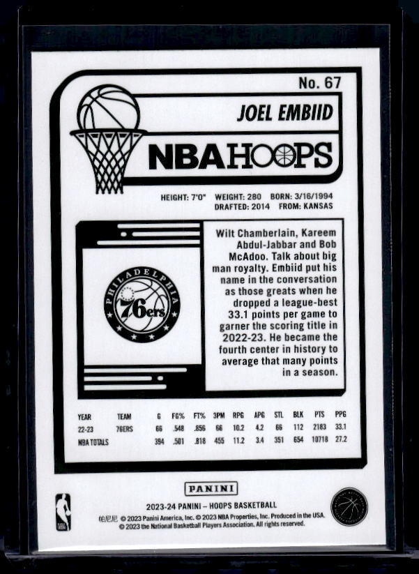 2023-24 Hoops #67 Joel Embiid