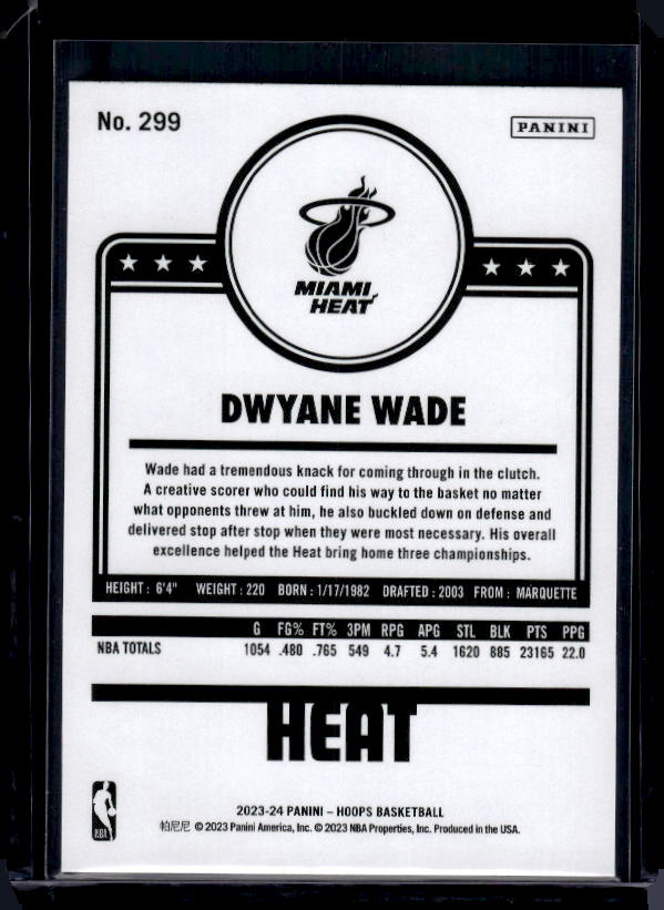 2023-24 Hoops #299 Dwyane Wade
