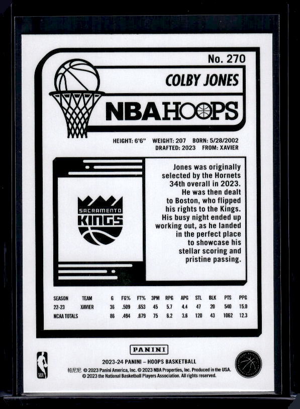 2023-24 Hoops #270 Colby Jones