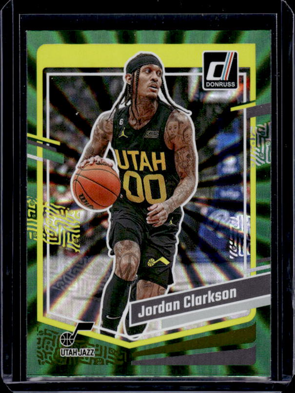2023-24 Donruss #113 Jordan Clarkson Green Laser Holo