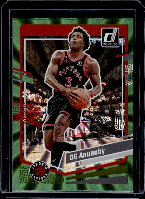 2023-24 Donruss #151 OG Anunoby Green Laser Holo