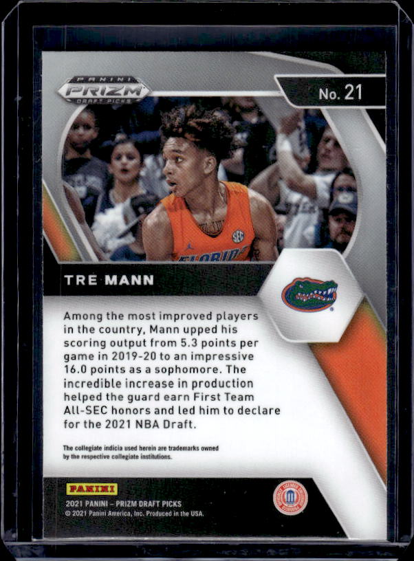 2021 Panini Prizm Draft Picks #21 Tre Mann