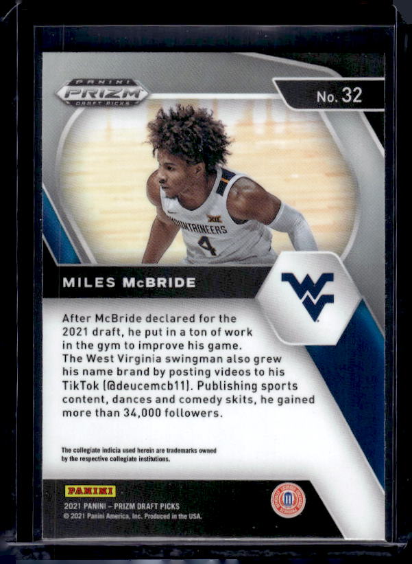 2021 Panini Prizm Draft Picks #32 Miles McBride