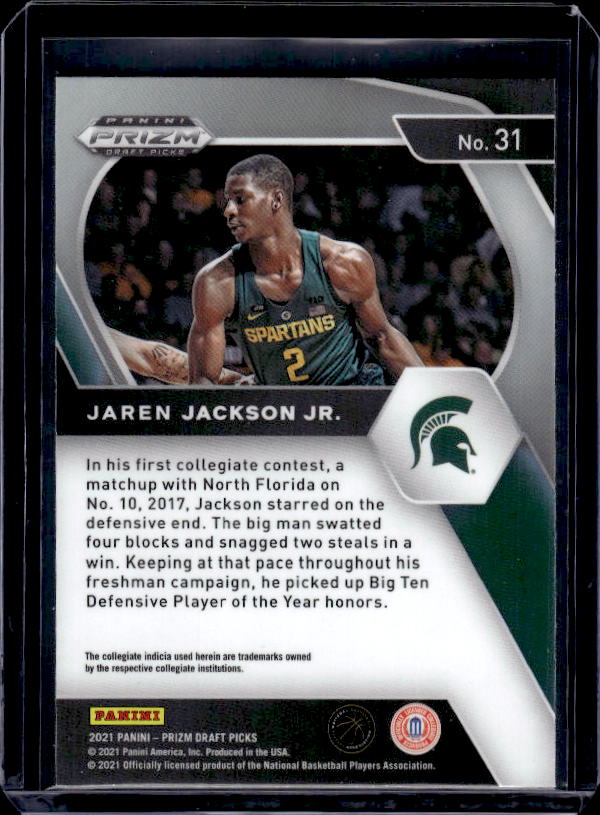 2021 Panini Prizm Draft Picks #31 Jaren Jackson Jr.