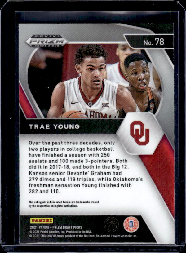 2021 Panini Prizm Draft Picks #78 Trae Young