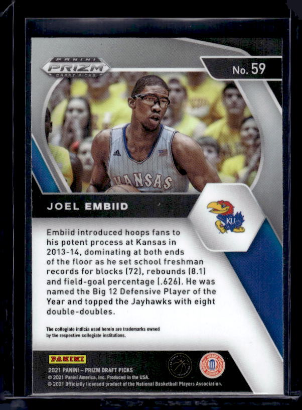 2021 Panini Prizm Draft Picks #59 Joel Embiid