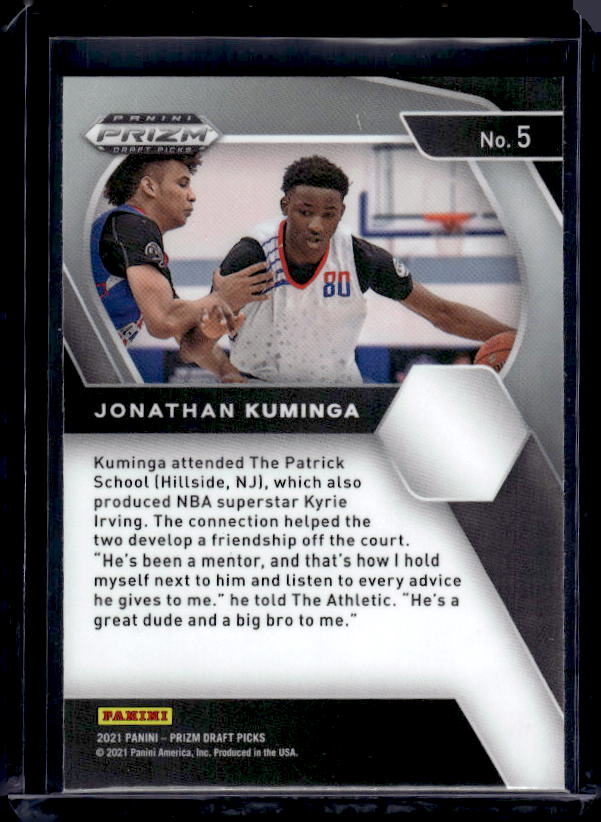 2021 Panini Prizm Draft Picks #5 Jonathan Kuminga