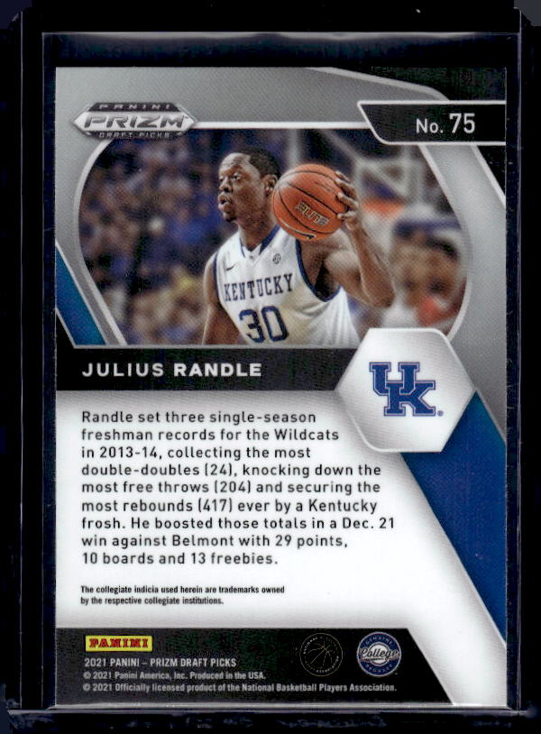 2021 Panini Prizm Draft Picks #75 Julius Randle