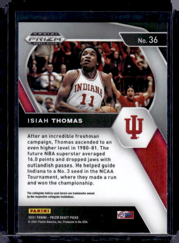 2021 Panini Prizm Draft Picks #36 Isiah Thomas