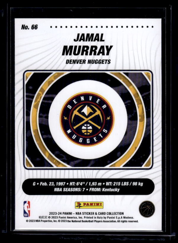 2023-24 Panini NBA Sticker & Card Collection #66 Jamal Murray Cards