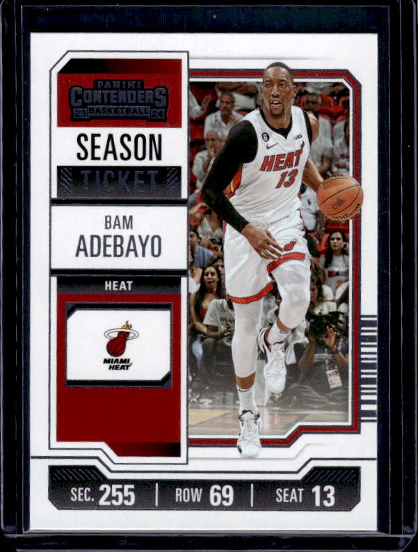 2023-24 Panini Contenders #78 Bam Adebayo Season Ticket Retail