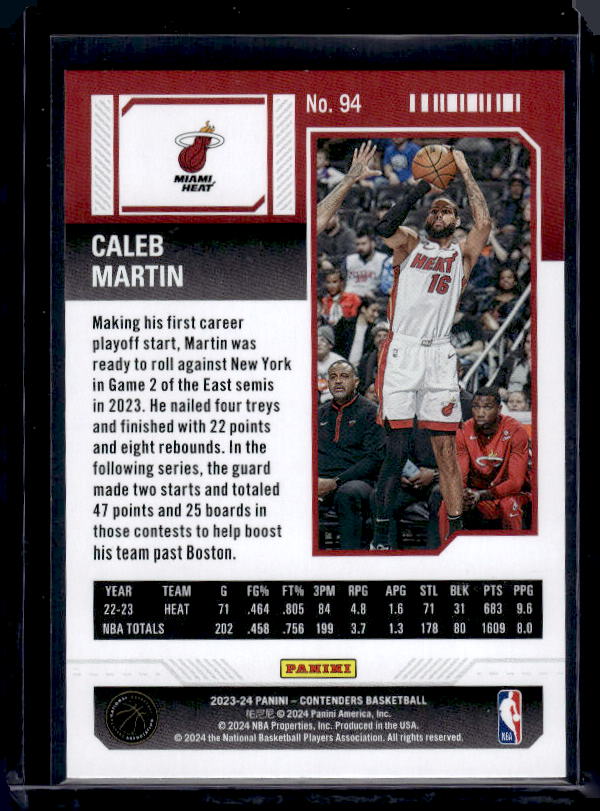 2023-24 Panini Contenders #94 Caleb Martin