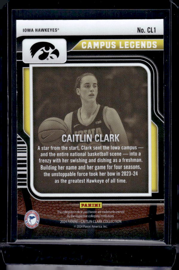 2024 Panini Caitlin Clark Collection #CL1 Caitlin Clark Campus Legends