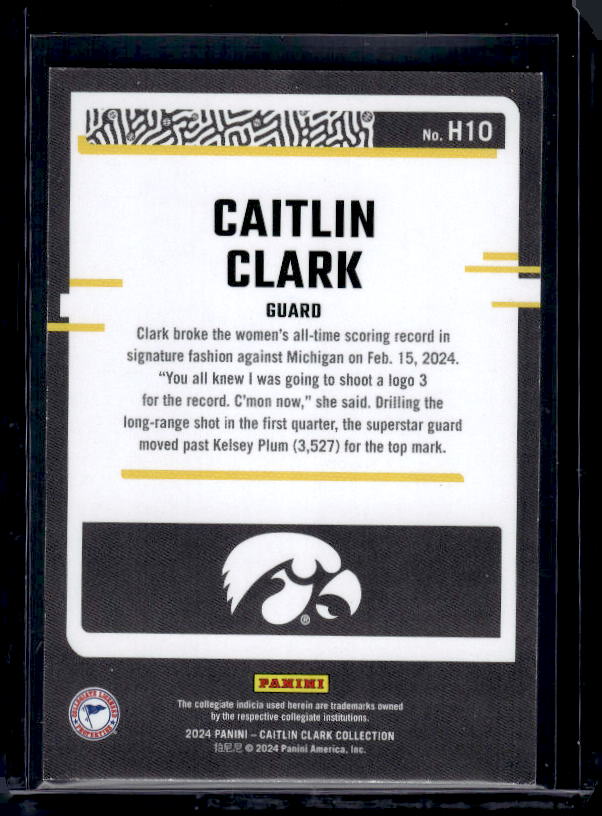 2024 Panini Caitlin Clark Collection #H10 Caitlin Clark Highlights