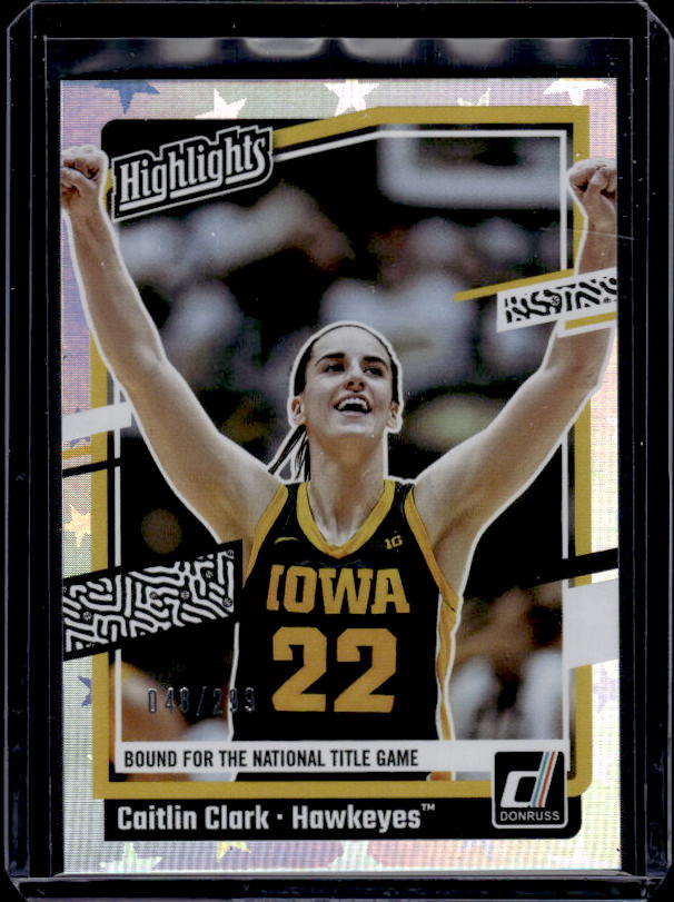 2024 Panini Caitlin Clark Highlights Pointed Stars #/299