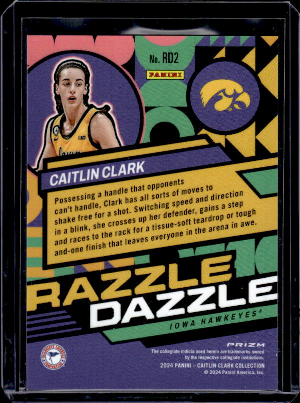 2024 Panini Caitlin Clark Collection #RD2 Caitlin Clark Razzle Dazzle