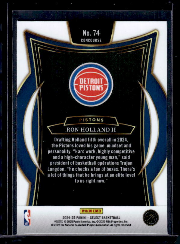 2024-25 Panini Select #74 Ron Holland II