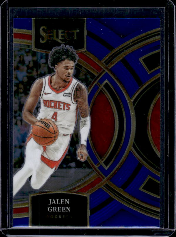 2023-24 Panini Select #159 Jalen Green Blue Prizms