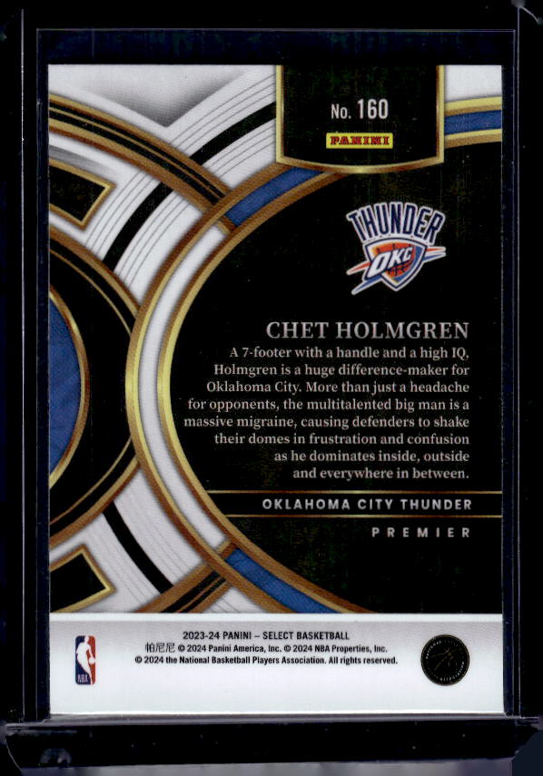2023-24 Panini Select #160 Chet Holmgren